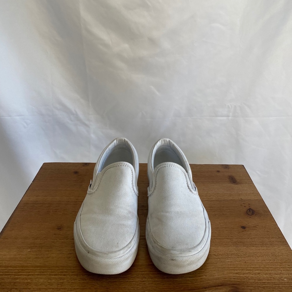 White Slip on vans
